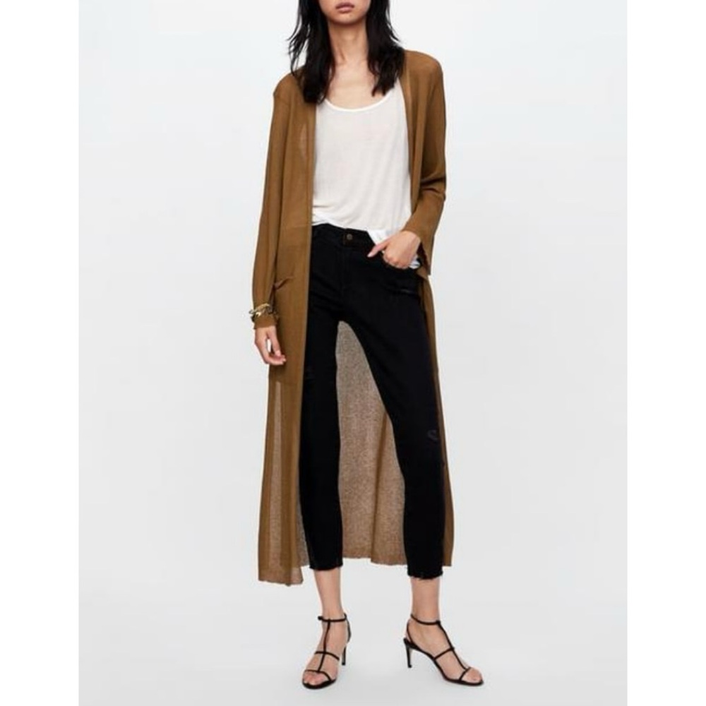 Zara knit long cardigan